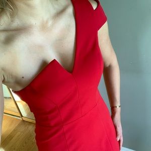 Off the shoulder cocktail dress - Red - Size 10